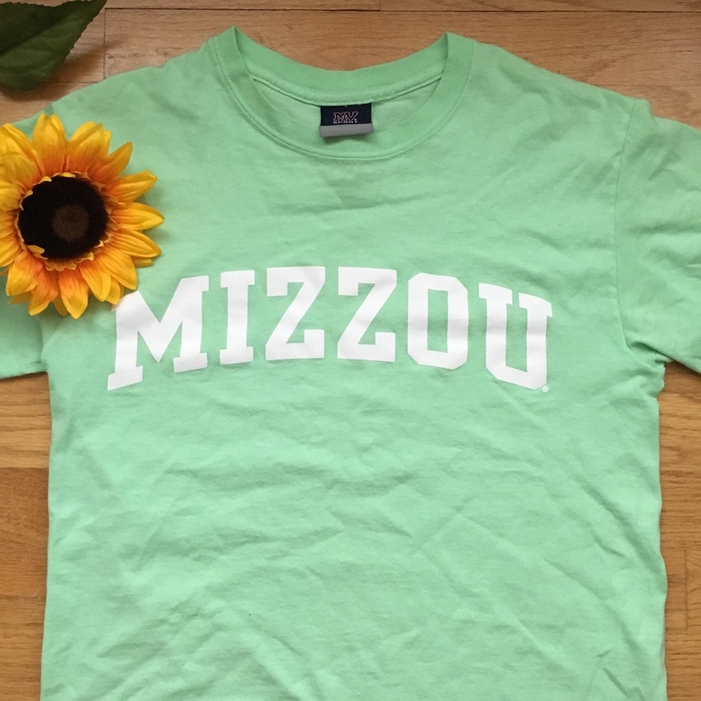 Mizzou Mint Green Short Sleeve Shirt